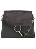 Chloé Carbon Grey Faye Leather Shoulder Bag