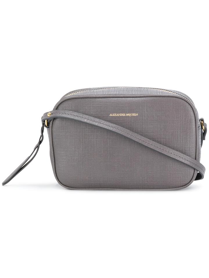 Alexander Mcqueen Zipped Shoulder Bag - Grey