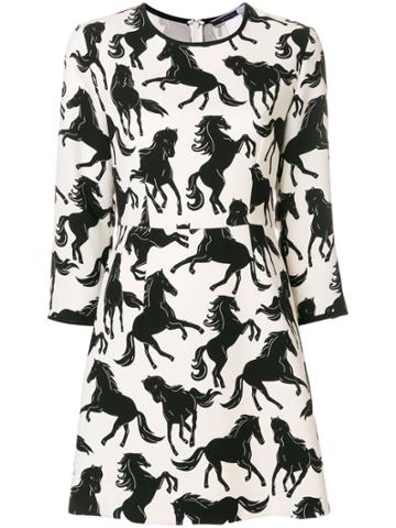 Sport Max Code Attila Horse Print Dress - White