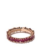 Suzanne Kalan 18kt Rose Gold And Ruby Classic Fireworks Eternity Band