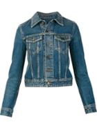 Saint Laurent Musical Note Embellished Denim Jacket, Women's, Size: Medium, Blue, Cotton
