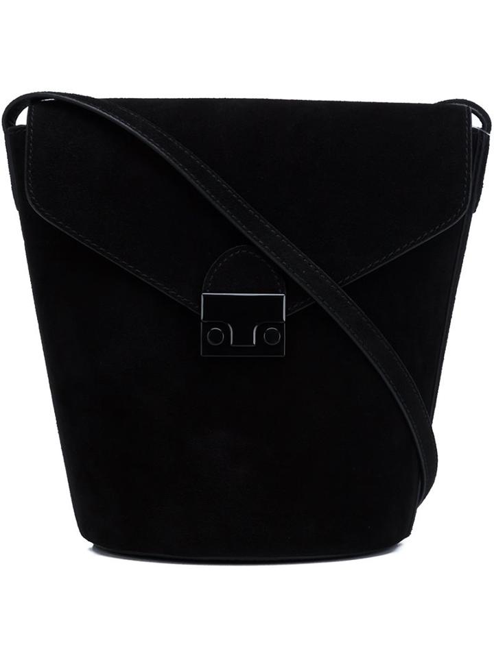 Loeffler Randall Flap Bucket Bag, Women's, Black