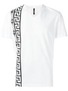 Versus Greca Column Print T-shirt, Men's, Size: Medium, White, Cotton