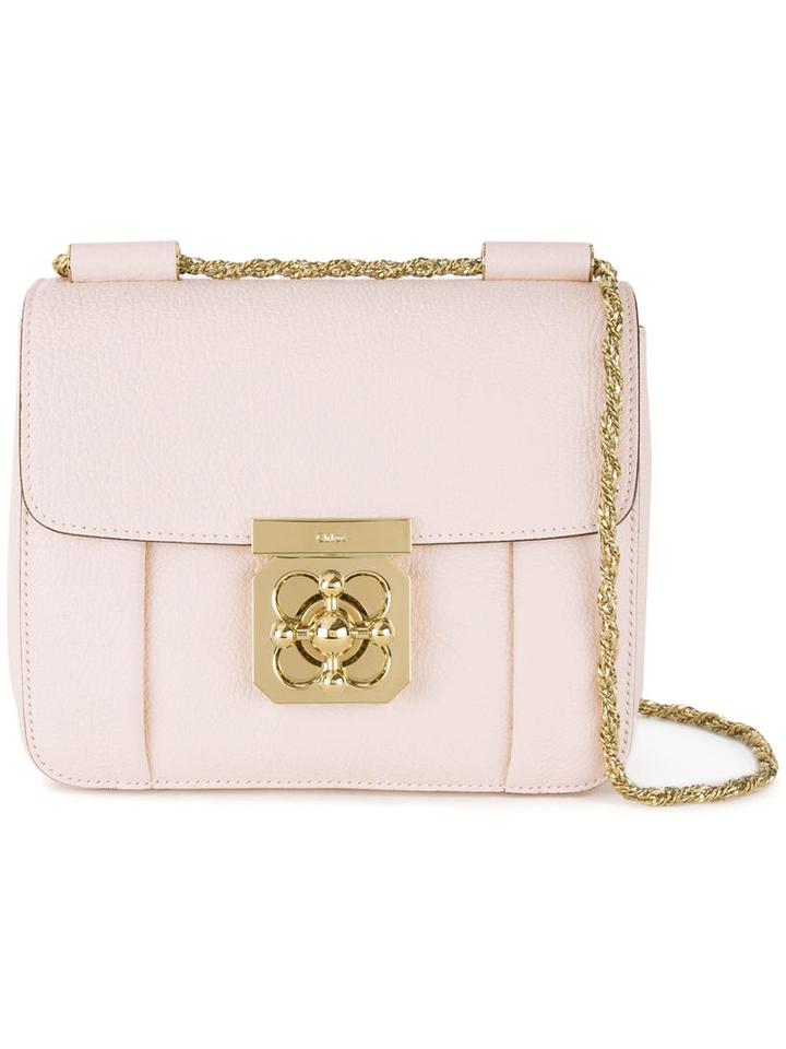 Chloé Elsie Shoulder Bag, Women's, Pink/purple, Goat Skin