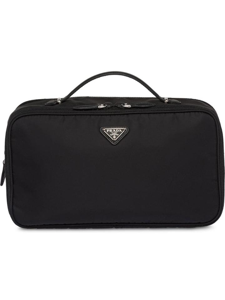 Prada Large Nylon Cosmetic Pouch - Black