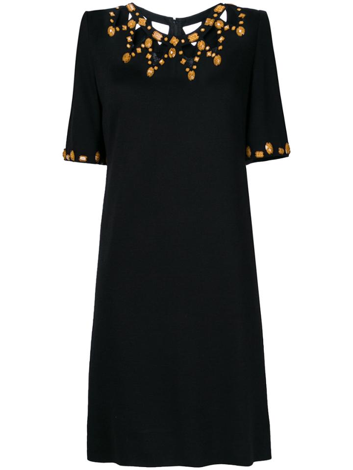 A.n.g.e.l.o. Vintage Cult Cutout Neck Short Dress - Black