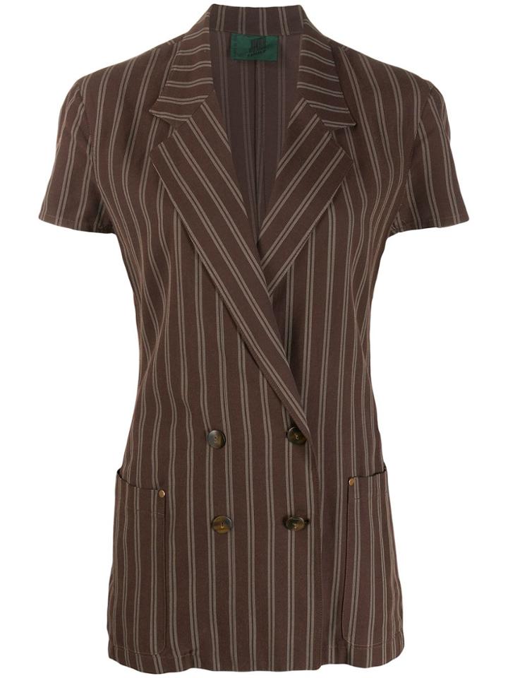 Jean Paul Gaultier Pre-owned 1990s Short Sleeved Blazer - Brown