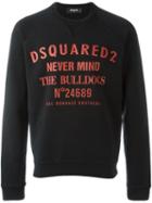 Dsquared2 Never Mind The Bulldogs Classic Print Sweatshirt, Men's, Size: Xl, Black, Cotton