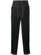 Comme Des Garçons Shirt Panelled Straight-leg Trousers - Black