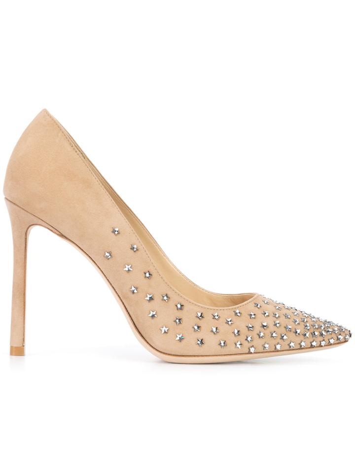 Jimmy Choo Romy Embellished Pumps - Nude & Neutrals