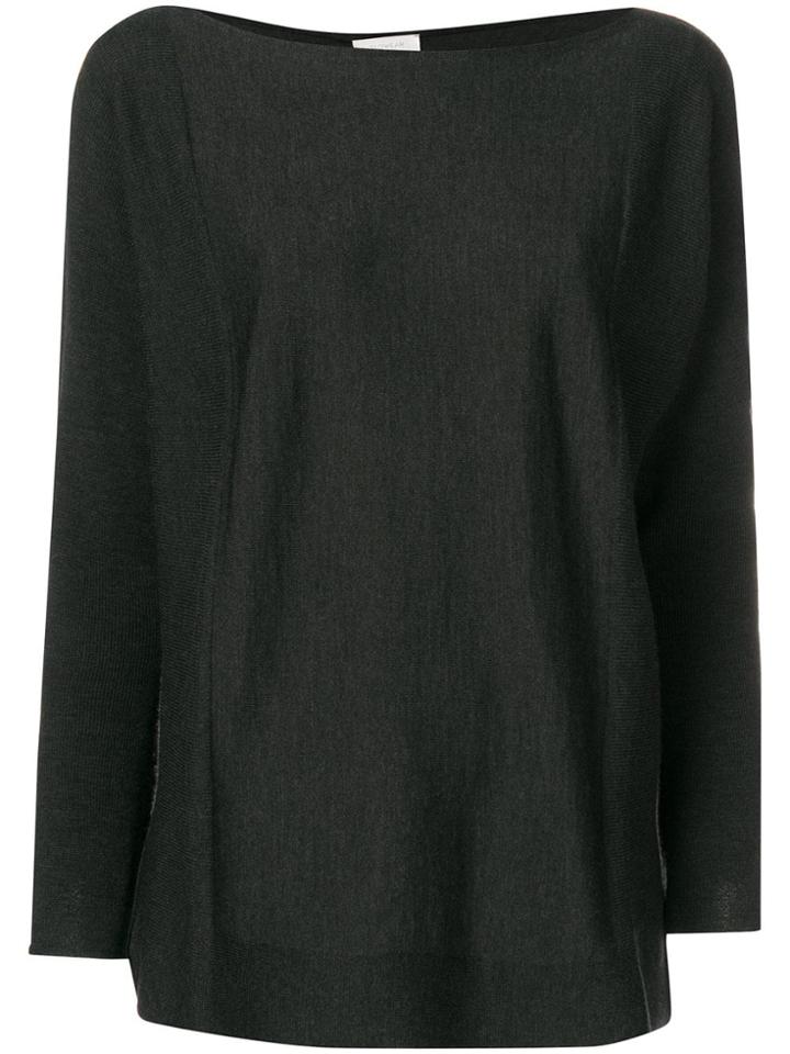 Zanone Boat Neck Jumper - Black