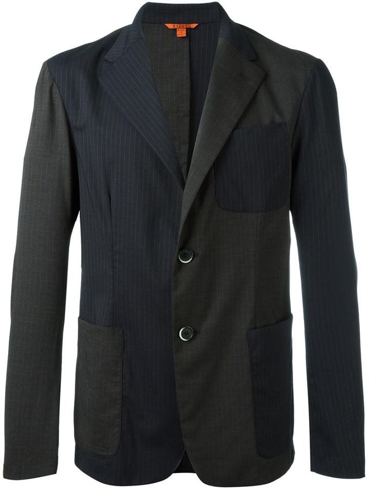 Barena Two Button Blazer, Men's, Size: 50, Blue, Virgin Wool/spandex/elastane
