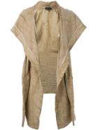 Andrea Ya'aqov Oversized Sleeveless Hooded Jacket