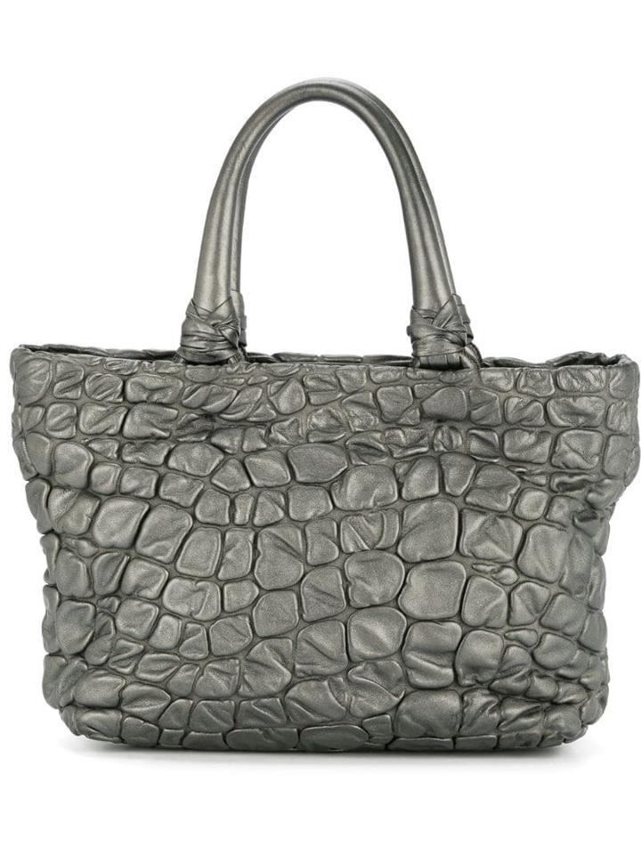 Prada Pre-owned Embossed Shoulder Bag - Grey