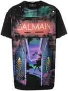 Balmain 'cuba' Print T-shirt - Black