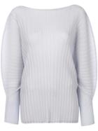 Pleats Please By Issey Miyake Ribbed Pleat Blouse - Grey
