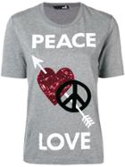 Love Moschino Peace And Love T-shirt - Grey