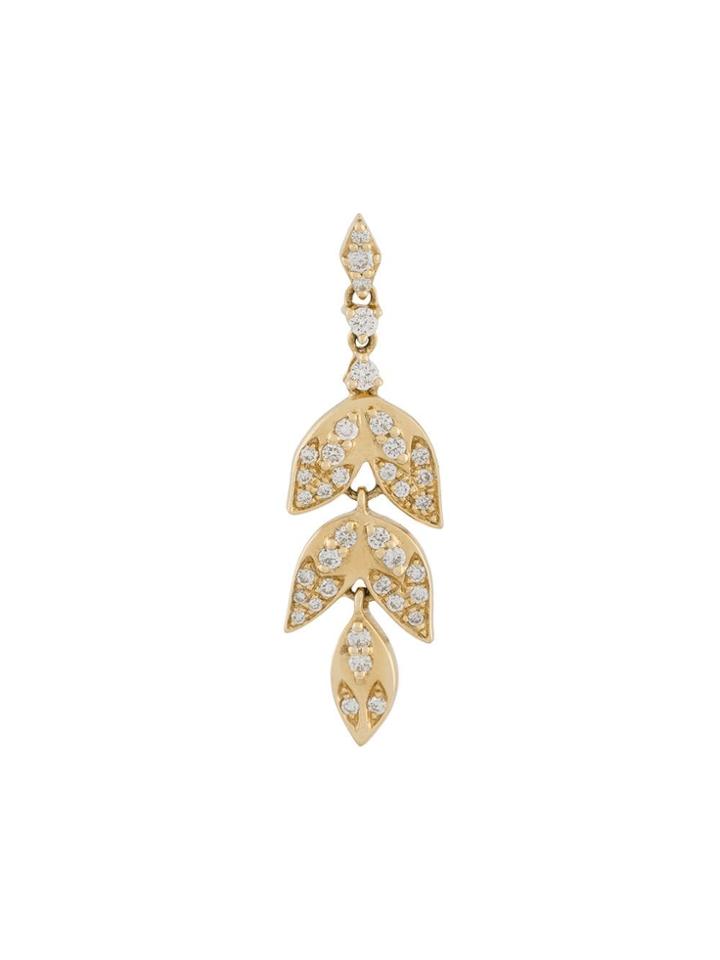 Yvonne Léon Single Floral Drop Earring - Metallic