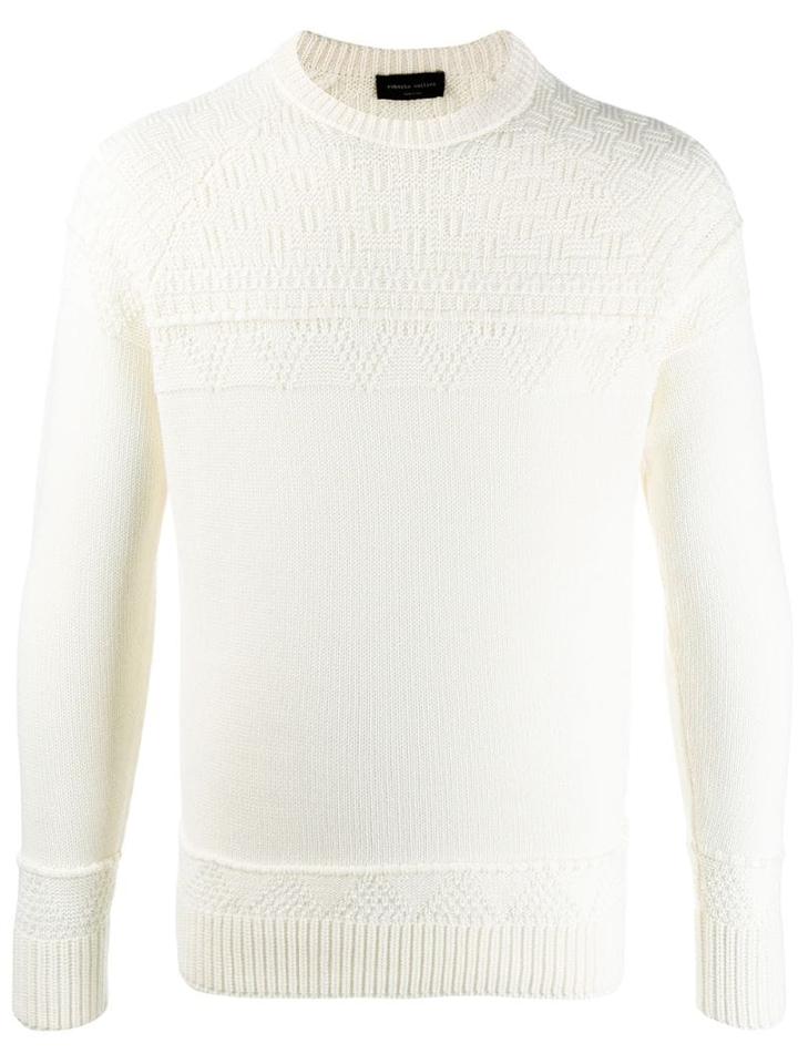 Roberto Collina Textured Knit Jumper - White