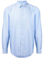 Msgm - Classic Long Sleeve Shirt - Men - Cotton - 39, Blue, Cotton
