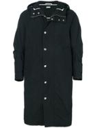 Thom Browne Articulated Solid Enshuku Nylon Bal Collar Hooded Overcoat