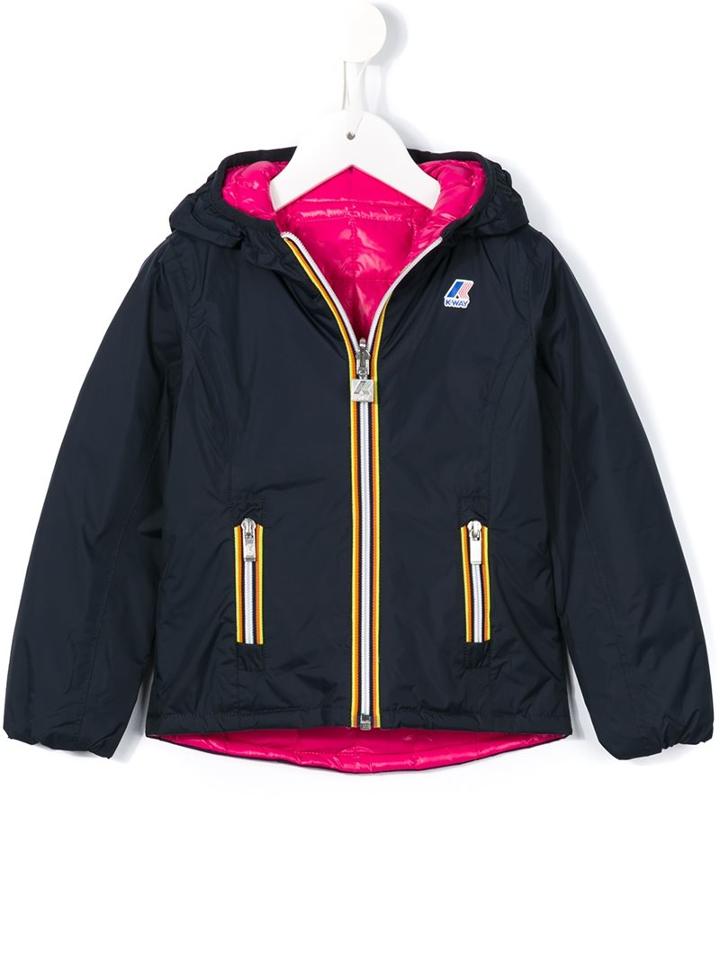K Way Kids Reversible Padded Jacket, Girl's, Size: 10 Yrs, Blue