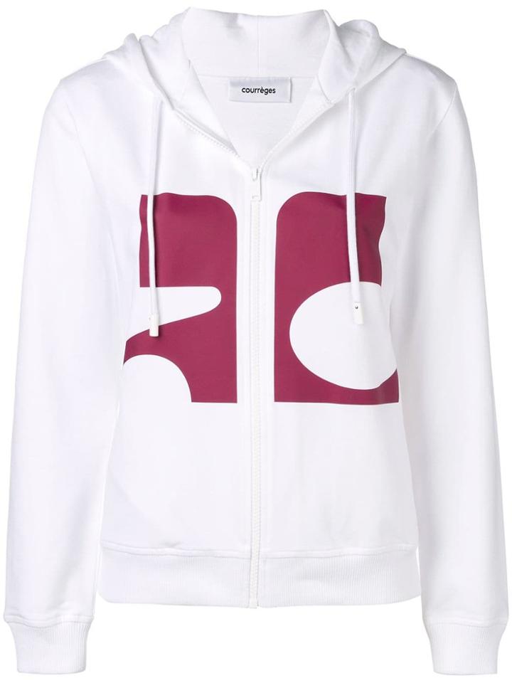 Courrèges Courrèges 318js09j005 White Burgundy Logo