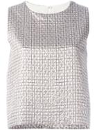 Max Mara Metallic (grey) Tank Top, Women's, Size: 44, Silk/nylon/wool