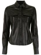 Nk Leather Shirt - Black