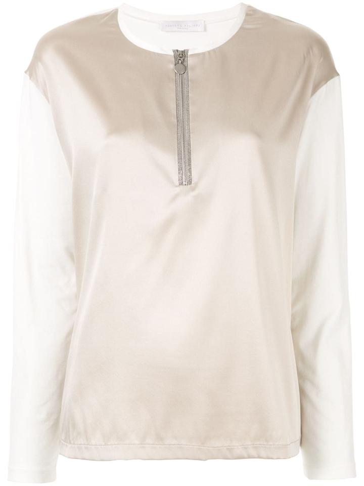 Fabiana Filippi Metallic Trim Blouse - Brown