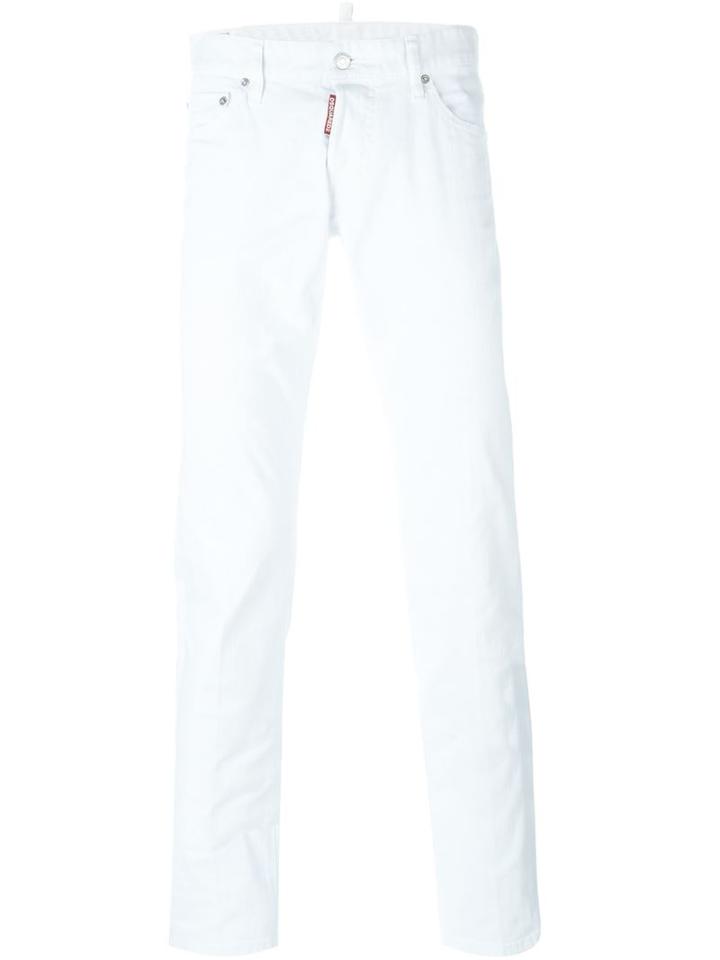 Dsquared2 Slim Jeans, Men's, Size: 48, White, Cotton/spandex/elastane