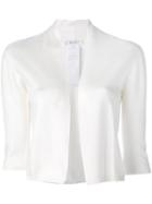 Max Mara - Cropped Piqué Cardigan - Women - Viscose - M, White, Viscose