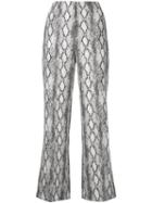 System Snake Print Trousers - White