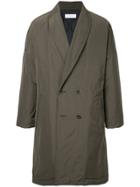 En Route Straight V-neck Buttoned Coat - Nude & Neutrals