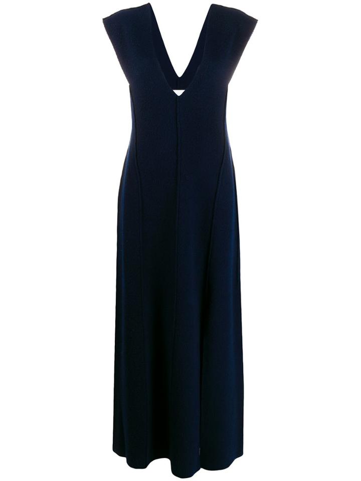 Jil Sander Knitted Maxi Dress - Blue