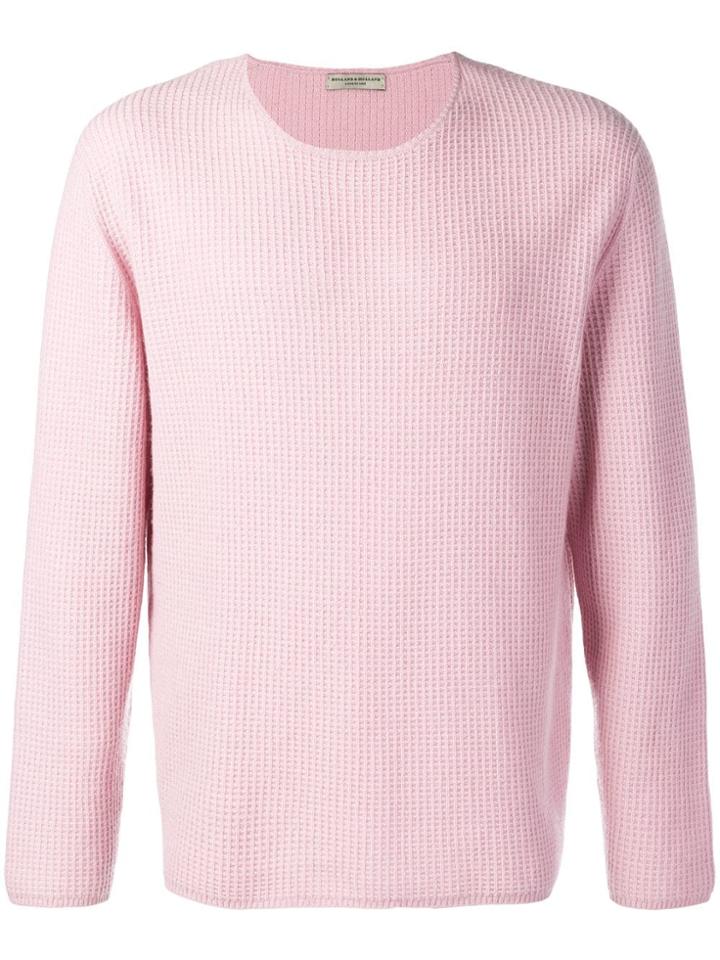 Holland & Holland Small Waffle Jumper - Pink