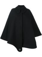 Simone Rocha Buttoned Cape, Women's, Size: 8, Black, Polyamide/polyester/polyurethane/wool