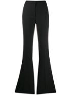 Alexander Mcqueen High-rise Flared Tailored Trousers - Black