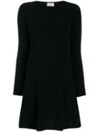 Allude Fine Knit Mini Dress - Black