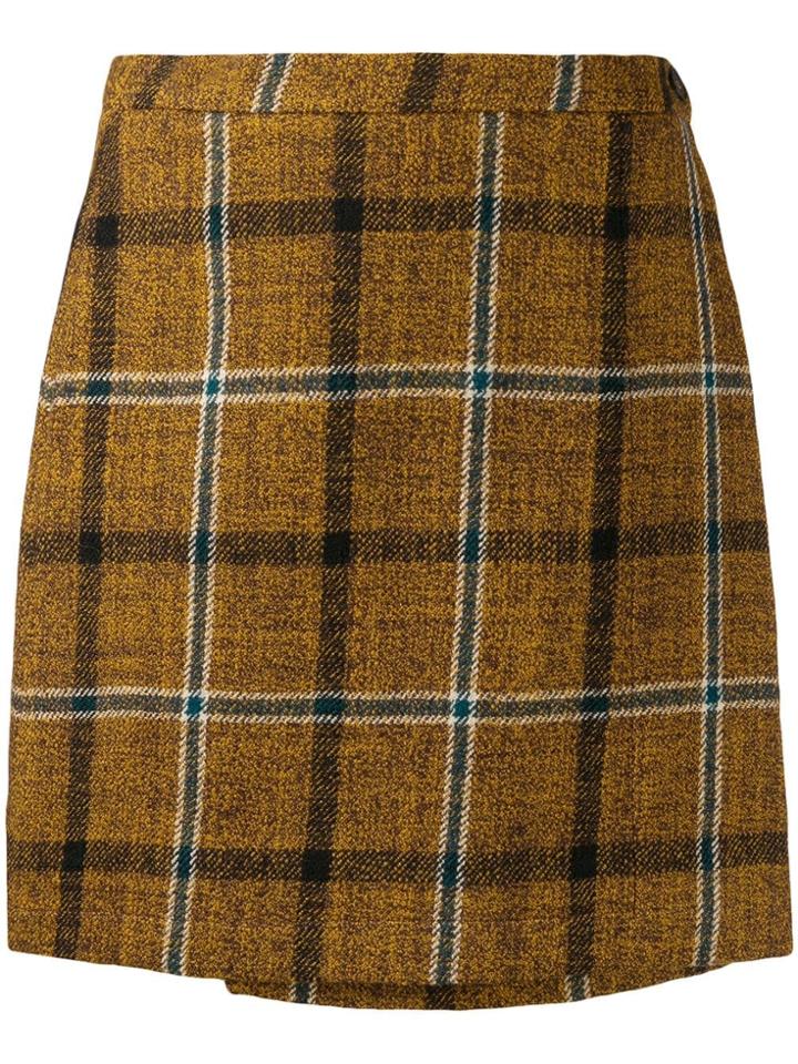 Roberto Collina Mini Check Pattern Skirt - Brown