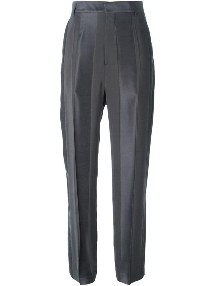 Haider Ackermann High-waist Trousers, Women's, Size: 36, Grey, Silk/cotton/rayon
