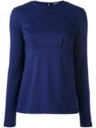 Jil Sander Navy Paneled Jumper, Women's, Size: Xs, Blue, Cotton