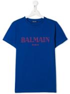 Balmain Kids Contrast Logo T-shirt - Blue