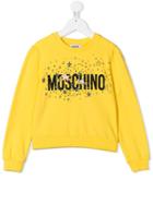 Moschino Kids Teen Logo Print Sweatshirt - Yellow & Orange