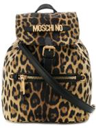 Moschino Leopard Print Backpack - Black