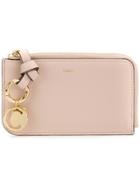 Chloé C Pendant Card Holder - Pink & Purple