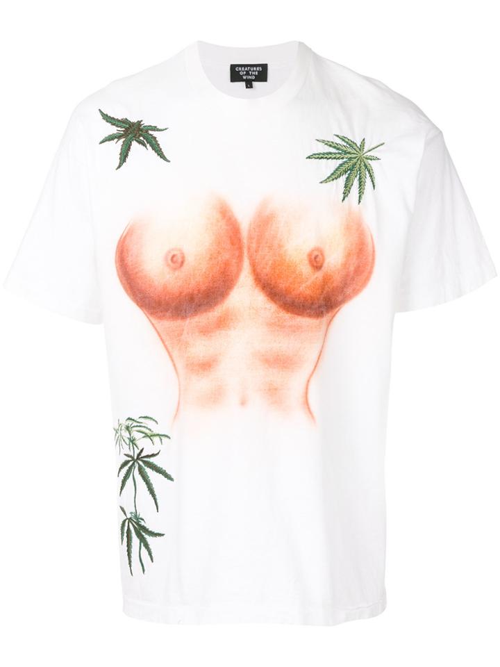 Creatures Of The Wind Chest Print T-shirt - White