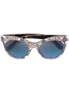Dolce & Gabbana Eyewear Cat Eye Frame Sunglasses - White