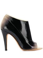 Chanel Vintage 2000's Two-tone Booties - Black