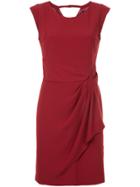 Loveless Ruched Detail Dress - Red